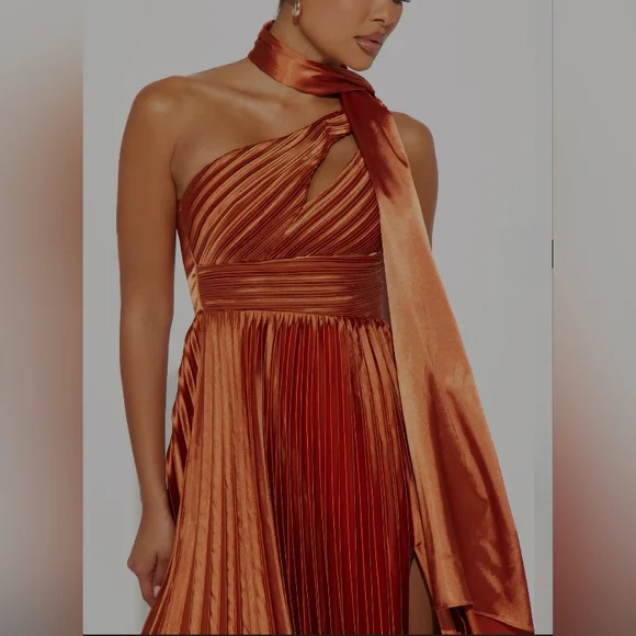 Fashion Nova Unforgettable Night Satin Gown - Picture 4 of 4